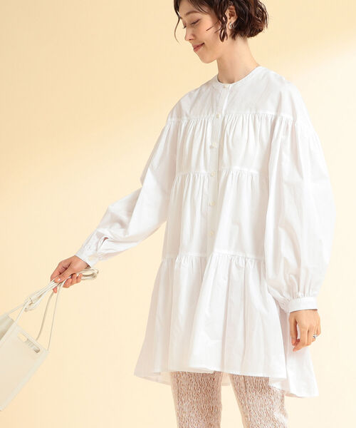 Ray BEAMS（レイビームス）の「Ray BEAMS / ティアード ギャザー ミニ ワンピース（ワンピース・レディース・ホワイト/ブラック/ミント・ONE SIZE）」の18枚目の写真