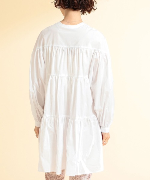 Ray BEAMS（レイビームス）の「Ray BEAMS / ティアード ギャザー ミニ ワンピース（ワンピース・レディース・ホワイト/ブラック/ミント・ONE SIZE）」の10枚目の写真