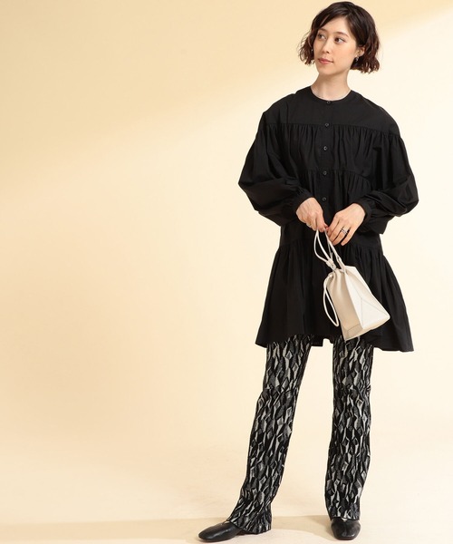 Ray BEAMS（レイビームス）の「Ray BEAMS / ティアード ギャザー ミニ ワンピース（ワンピース・レディース・ホワイト/ブラック/ミント・ONE SIZE）」の8枚目の写真