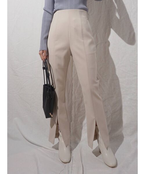 MERCURYDUO（マーキュリーデュオ）の「ダブルクロスハイウエストフレアパンツ（その他パンツ・レディース・ライトブルー/ベージュ/オフホワイト・SMALL/MEDIUM）」の3枚目の写真