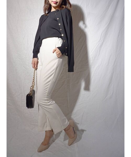 MERCURYDUO（マーキュリーデュオ）の「ダブルクロスハイウエストフレアパンツ（その他パンツ・レディース・ライトブルー/ベージュ/オフホワイト・SMALL/MEDIUM）」の9枚目の写真