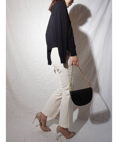 MERCURYDUO（マーキュリーデュオ）の「ダブルクロスハイウエストフレアパンツ（その他パンツ・レディース・ライトブルー/ベージュ/オフホワイト・SMALL/MEDIUM）」の7枚目の写真