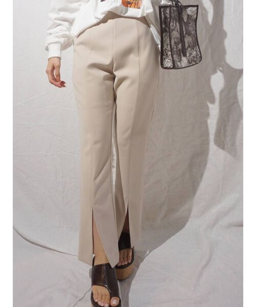 MERCURYDUO（マーキュリーデュオ）の「ダブルクロスハイウエストフレアパンツ（その他パンツ・レディース・ライトブルー/ベージュ/オフホワイト・SMALL/MEDIUM）」の14枚目の写真