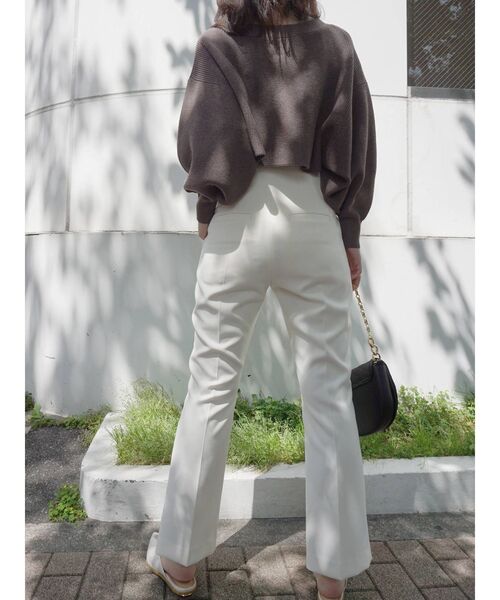 MERCURYDUO（マーキュリーデュオ）の「ダブルクロスハイウエストフレアパンツ（その他パンツ・レディース・ライトブルー/ベージュ/オフホワイト・SMALL/MEDIUM）」の8枚目の写真