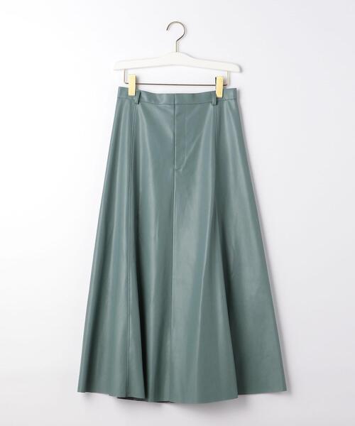 THE STATION STORE（ザ ステーション ストア）の「＜ma couleur（マ クルール）＞フェイクレザー フレア ロングスカート（スカート・レディース・ブラック/ケリー・S/M）」の17枚目の写真