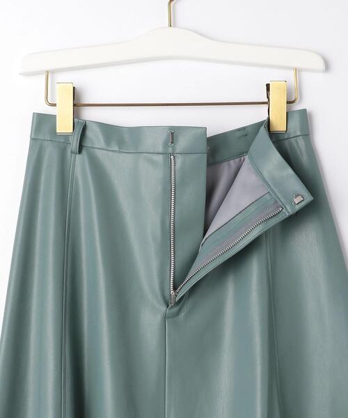 THE STATION STORE（ザ ステーション ストア）の「＜ma couleur（マ クルール）＞フェイクレザー フレア ロングスカート（スカート・レディース・ブラック/ケリー・S/M）」の15枚目の写真