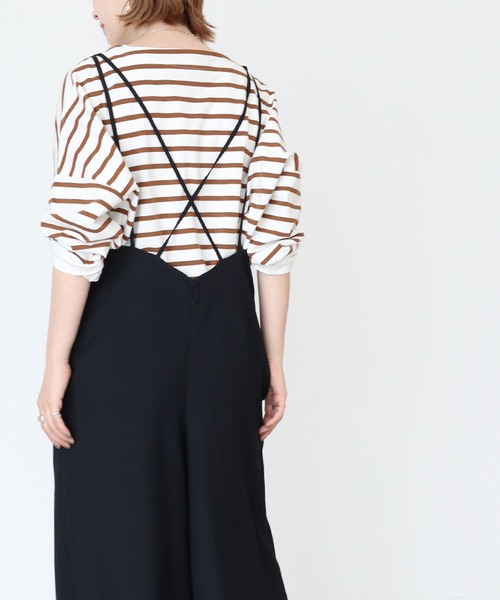 AMERICAN HOLIC(アメリカンホリック)の「キャミサロペット(サロペット/オーバーオール・レディース・ブラック/モカ・M/L)」の4枚目の写真