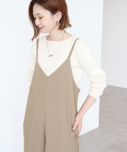 AMERICAN HOLIC(アメリカンホリック)の「キャミサロペット(サロペット/オーバーオール・レディース・ブラック/モカ・M/L)」の6枚目の写真