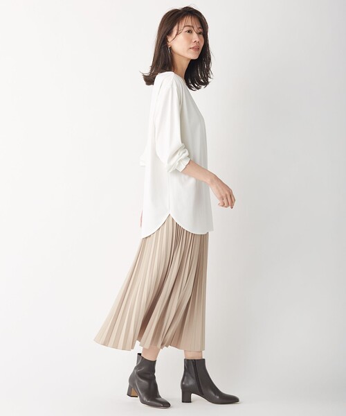 J.PRESS(ジェイプレス)の「【吸水速乾加工】タックスリーブジャージー カットソー(Tシャツ/カットソー・レディース・ホワイト系/ベージュ系・T13)」の9枚目の写真