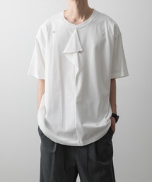 Buttoned drape T