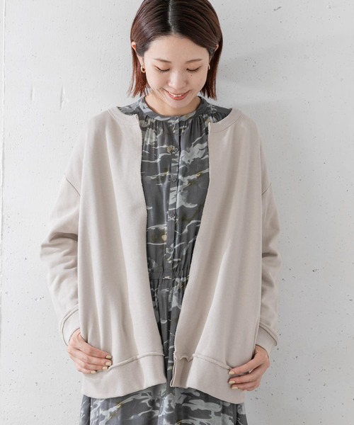 URBAN RESEARCH Sonny Label(アーバンリサーチサニーレーベル)の「オーバースウェットカーディガン(カーディガン/ボレロ・レディース・グレー系その他/ピンク/カーキ/スミクロ・FREE)」の1枚目の写真