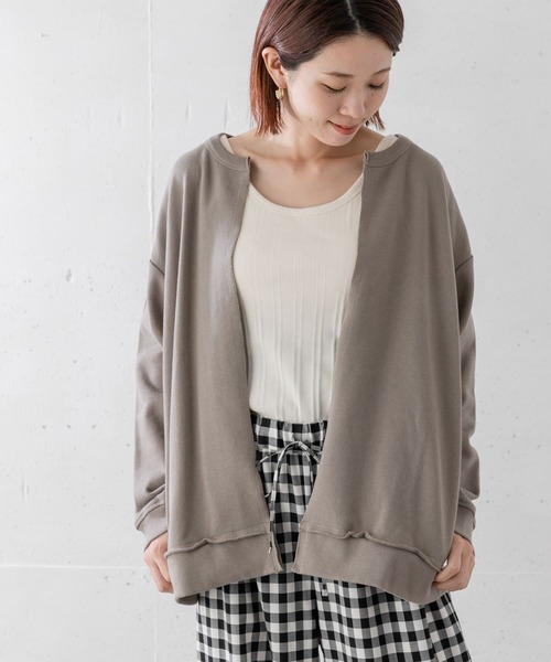 URBAN RESEARCH Sonny Label(アーバンリサーチサニーレーベル)の「オーバースウェットカーディガン(カーディガン/ボレロ・レディース・グレー系その他/ピンク/カーキ/スミクロ・FREE)」の3枚目の写真