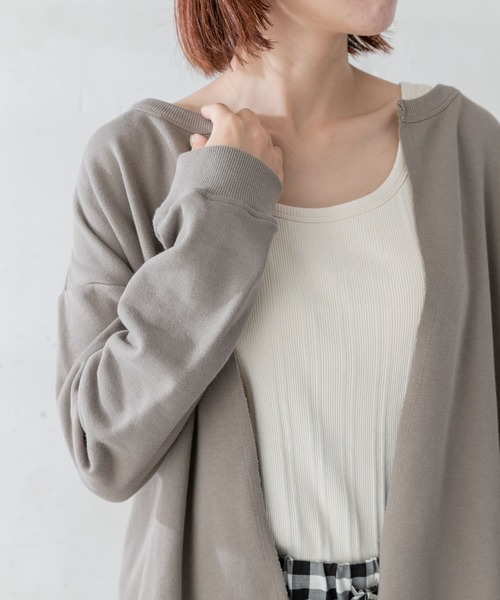 URBAN RESEARCH Sonny Label(アーバンリサーチサニーレーベル)の「オーバースウェットカーディガン(カーディガン/ボレロ・レディース・グレー系その他/ピンク/カーキ/スミクロ・FREE)」の6枚目の写真