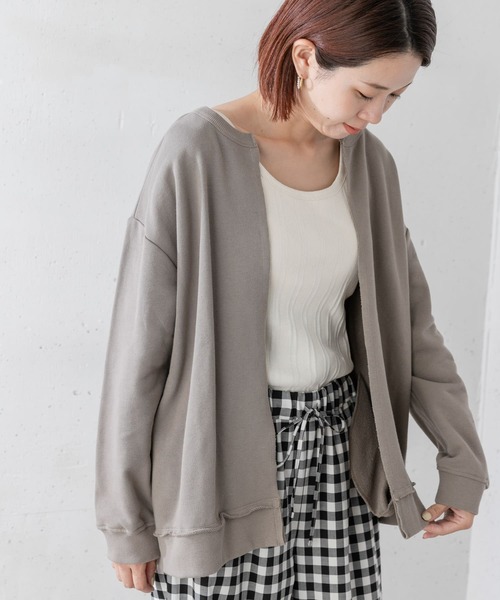 URBAN RESEARCH Sonny Label(アーバンリサーチサニーレーベル)の「オーバースウェットカーディガン(カーディガン/ボレロ・レディース・グレー系その他/ピンク/カーキ/スミクロ・FREE)」の17枚目の写真