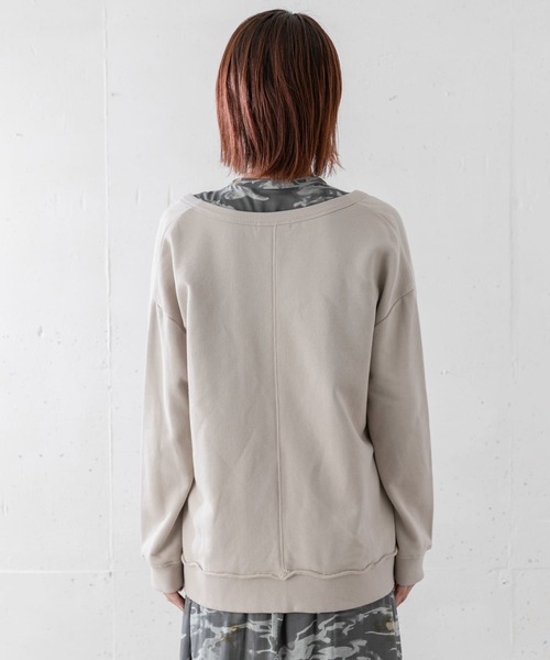 URBAN RESEARCH Sonny Label(アーバンリサーチサニーレーベル)の「オーバースウェットカーディガン(カーディガン/ボレロ・レディース・グレー系その他/ピンク/カーキ/スミクロ・FREE)」の9枚目の写真