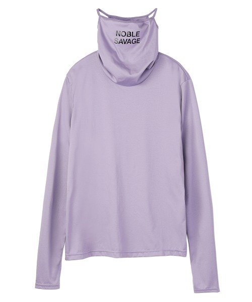 JOHN LAWRENCE SULLIVAN（ジョンローレンスサリバン）の「EARHOOK HI-NECK PRINT TOP（Tシャツ/カットソー・レディース・ホワイト/パープル/ブラック・ONE SIZE）」の3枚目の写真