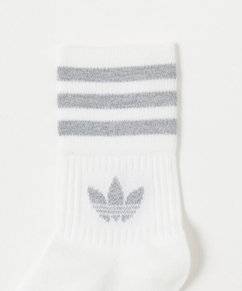 こども ビームス（コドモビームス）の「adidas / CREW SOCKS 2P（19～24cm）（ソックス/靴下・キッズ・ホワイト・KXXL/S）」の2枚目の写真