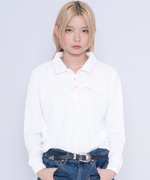 FILA | 【FILA/フィラ】ワンポイント ブランドロゴ刺繍 衿ライン ドライ 長袖ポロシャツ(ポロシャツ)