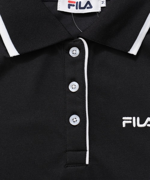 FILA(フィラ)の「【FILA/フィラ】ワンポイント ブランドロゴ刺繍 衿ライン ドライ 長袖ポロシャツ(ポロシャツ・レディース・ホワイト/ブラック/ネイビー・M/L)」の10枚目の写真