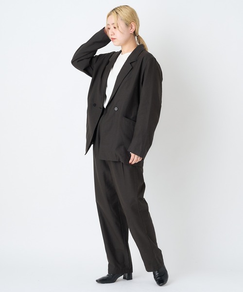 So_lemn(ソレム)の「【So_lemn/ソレム】セットアップパンツ(スラックス・レディース・チャコールグレー/グレー・1/2)」の8枚目の写真