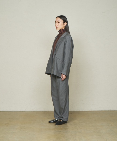 So_lemn(ソレム)の「【So_lemn/ソレム】セットアップパンツ(スラックス・レディース・チャコールグレー/グレー・1/2)」の4枚目の写真