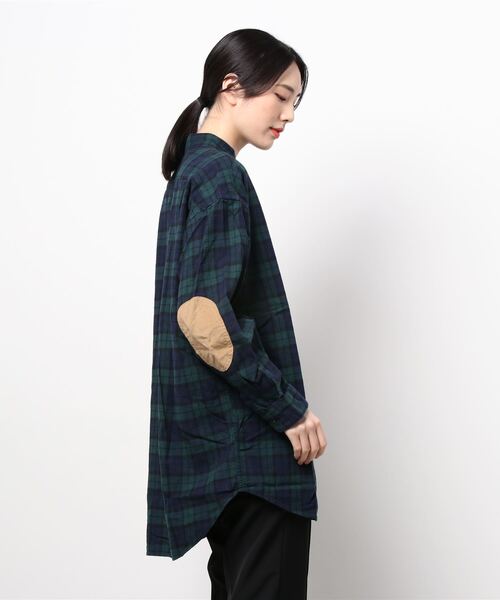 orSlow（オアスロウ）の「【orSlow】ルーズフィットスタンドカラーシャツ GREEN WOMEN（シャツ/ブラウス・レディース・グリーン系その他・0）」の3枚目の写真