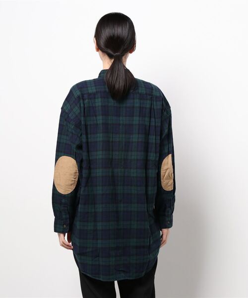 orSlow（オアスロウ）の「【orSlow】ルーズフィットスタンドカラーシャツ GREEN WOMEN（シャツ/ブラウス・レディース・グリーン系その他・0）」の2枚目の写真