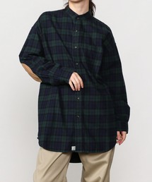 orSlow | 【orSlow】ルーズフィットスタンドカラーシャツ GREEN WOMEN(シャツ/ブラウス)