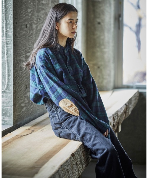 orSlow（オアスロウ）の「【orSlow】ルーズフィットスタンドカラーシャツ GREEN WOMEN（シャツ/ブラウス・レディース・グリーン系その他・0）」の18枚目の写真