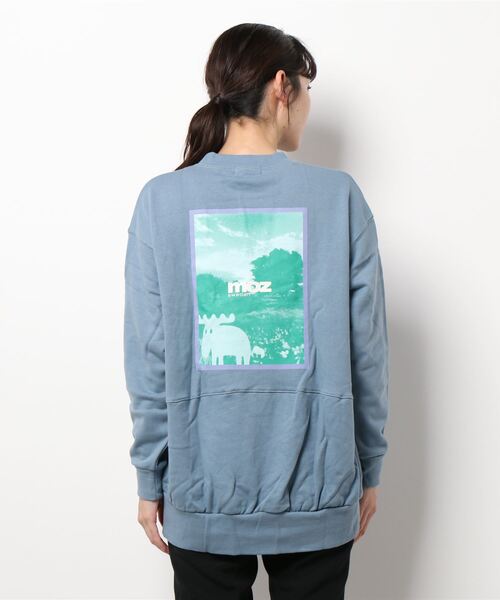 moz（モズ）の「mozコラボ バックフォトエルクプルオーバー【moz×チチカカ】（スウェット・レディース・ブルー/グリーン・FREE）」の3枚目の写真