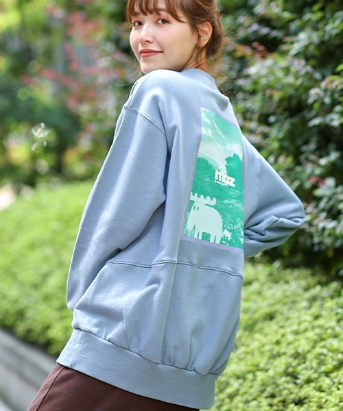 moz（モズ）の「mozコラボ バックフォトエルクプルオーバー【moz×チチカカ】（スウェット・レディース・ブルー/グリーン・FREE）」の2枚目の写真