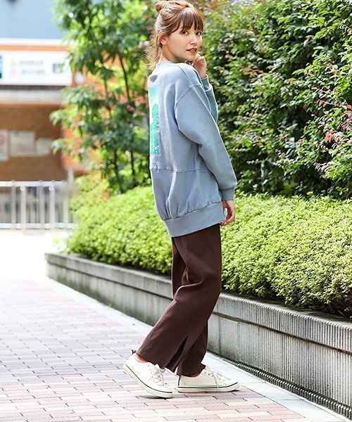 moz（モズ）の「mozコラボ バックフォトエルクプルオーバー【moz×チチカカ】（スウェット・レディース・ブルー/グリーン・FREE）」の10枚目の写真