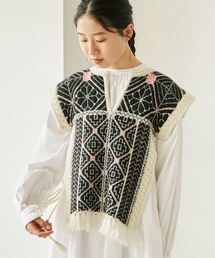 cardo fabrica | ラムナイロン ジャカードニット前後2wayベスト(ベスト)