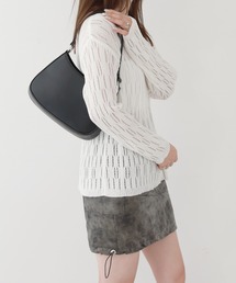 by muni:r | [トレンディな魅力] デイリーアンバランスレザーミニバッグ(ショルダーバッグ)