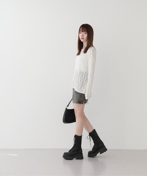 by muni:r（バイ ムニール）の「デイリーアンバランスミニバッグ（ショルダーバッグ・レディース・ブラック/ホワイト・FREE）」の6枚目の写真