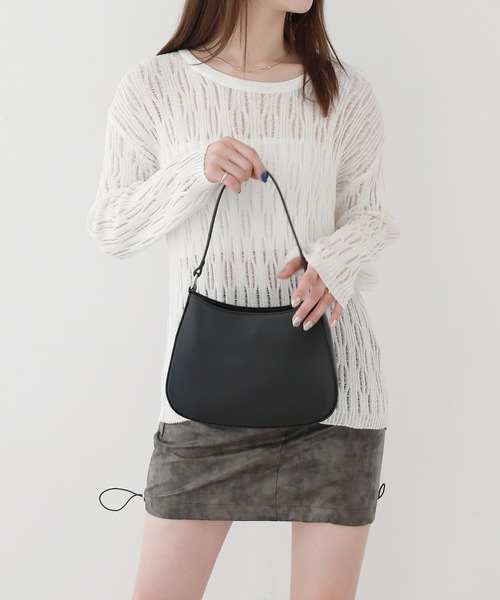 by muni:r（バイ ムニール）の「デイリーアンバランスミニバッグ（ショルダーバッグ・レディース・ブラック/ホワイト・FREE）」の22枚目の写真