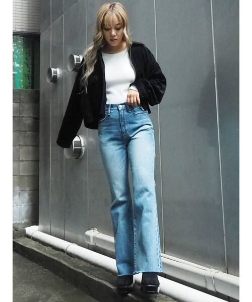 EVRIS（エヴリス）の「ワイドバックオープントップス（Tシャツ/カットソー・レディース・ブルー/ホワイト/ブラック/ベージュ・FREE）」の11枚目の写真