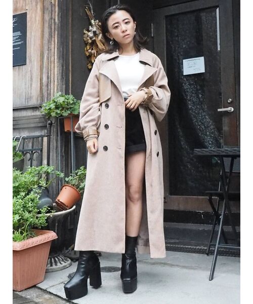 EVRIS（エヴリス）の「ワイドバックオープントップス（Tシャツ/カットソー・レディース・ブルー/ホワイト/ブラック/ベージュ・FREE）」の13枚目の写真