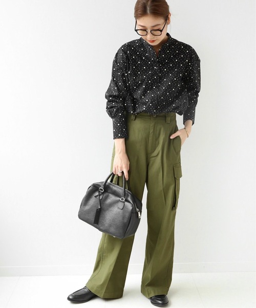 JOURNAL STANDARD relume（ジャーナルスタンダード　レリューム）の「カーゴワイドパンツ◆（カーゴパンツ・レディース・カーキ/ホワイト・36/38）」の9枚目の写真