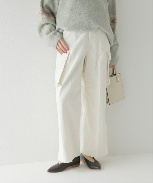 JOURNAL STANDARD relume（ジャーナルスタンダード　レリューム）の「カーゴワイドパンツ◆（カーゴパンツ・レディース・カーキ/ホワイト・36/38）」の8枚目の写真