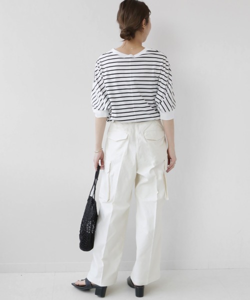 JOURNAL STANDARD relume（ジャーナルスタンダード　レリューム）の「カーゴワイドパンツ◆（カーゴパンツ・レディース・カーキ/ホワイト・36/38）」の5枚目の写真