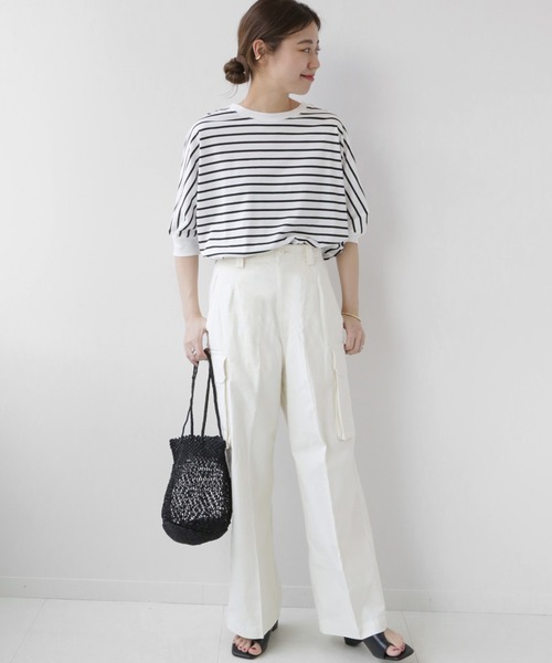 JOURNAL STANDARD relume（ジャーナルスタンダード　レリューム）の「カーゴワイドパンツ◆（カーゴパンツ・レディース・カーキ/ホワイト・36/38）」の3枚目の写真