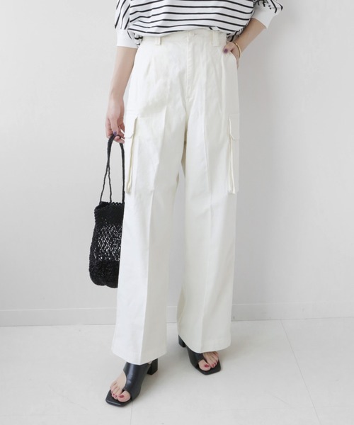 JOURNAL STANDARD relume（ジャーナルスタンダード　レリューム）の「カーゴワイドパンツ◆（カーゴパンツ・レディース・カーキ/ホワイト・36/38）」の6枚目の写真