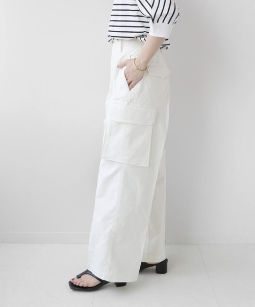 JOURNAL STANDARD relume（ジャーナルスタンダード　レリューム）の「カーゴワイドパンツ◆（カーゴパンツ・レディース・カーキ/ホワイト・36/38）」の7枚目の写真