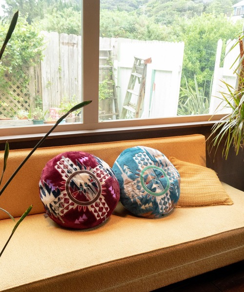 チャイハネ（チャイハネ）の「【チャイハネ】ノマディックラウンドクッション（クッション/クッションカバー・レディース・ベージュ/レッド/ターコイズブルー/グリーン・FREE）」の9枚目の写真