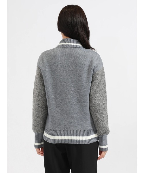 McGREGOR（マックレガー）の「スタジャン風ニット（カーディガン/ボレロ・レディース・ブラウン/グレー・M/L）」の6枚目の写真