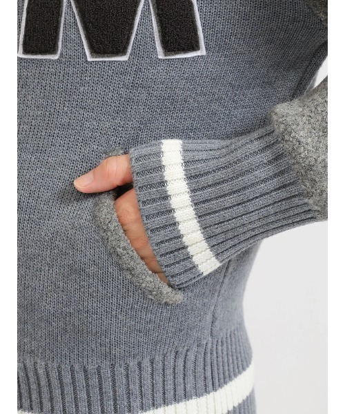 McGREGOR（マックレガー）の「スタジャン風ニット（カーディガン/ボレロ・レディース・ブラウン/グレー・M/L）」の8枚目の写真