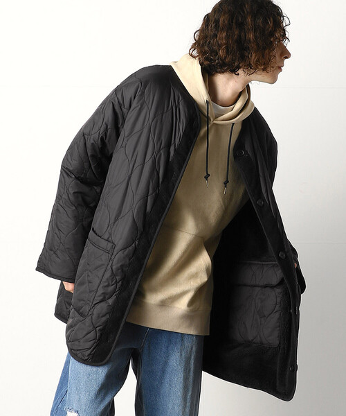 Purple&Yellow（パープルアンドイエロー）の「リバーシブルボアブルゾン（ブルゾン・メンズ・ブラック/カーキ・X-SMALL/LARGE/MEDIUM/SMALL）」の9枚目の写真