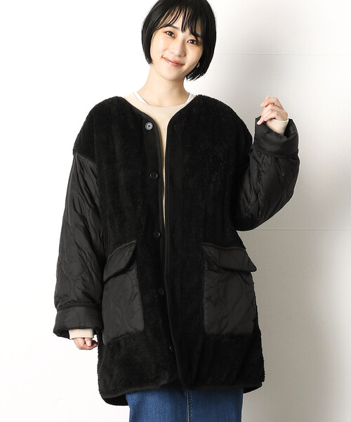 Purple&Yellow（パープルアンドイエロー）の「リバーシブルボアブルゾン（ブルゾン・メンズ・ブラック/カーキ・X-SMALL/LARGE/MEDIUM/SMALL）」の10枚目の写真