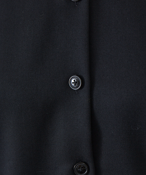 qualite（カリテ）の「ウールツイルシャツ◇セットアップ対応（シャツ/ブラウス・レディース・ブラウン系その他/ブラック・フリー）」の3枚目の写真